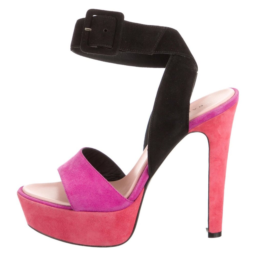 BARBARA BUI Suede Platform Sandals Size: 8